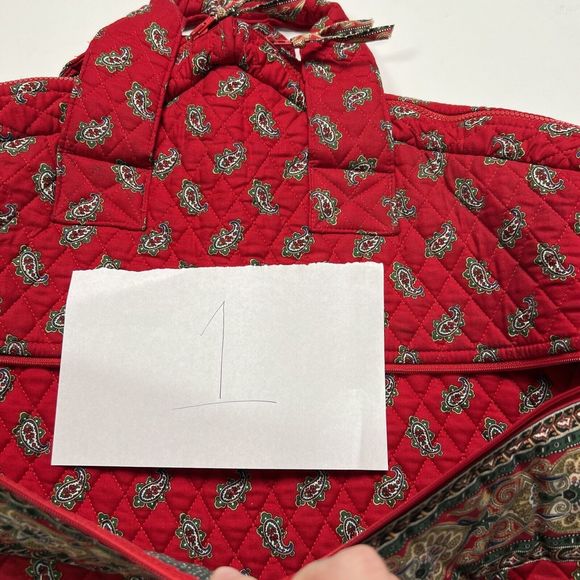 Vera Bradley Red Fall 1991 Garment Bag Made in USA Large Double Zip main image 7